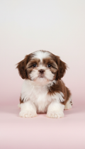 Chocolate and White Female Shih Tzu